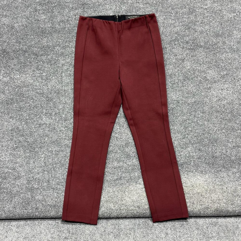 Rag & Bone Pants Womens 6 Port Red Simone Skinny Ponte Dress Trousers Office